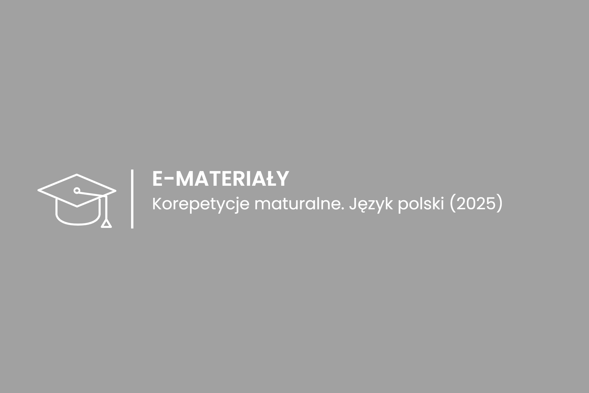Course Image Korepetycje maturalne. Język polski (2025)